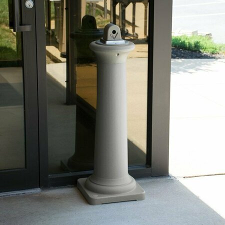 RUBBERMAID FG9W3000SSTON Sandstone GroundsKeeper Tuscan Cigarette Receptacle 6909W30SSTON